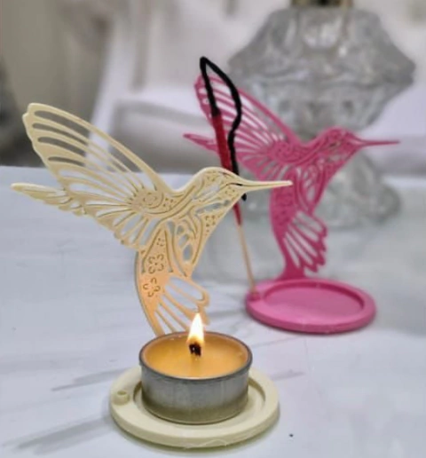 Porta velas y sahumerios Colibrí