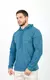 Camiseta Manga Longa com Capuz Azul - comprar online
