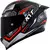 Capacete KYT Striker 2V Tech Preto/Vermelho (Viseira Solar) - comprar online