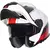 Capacete Modular Origine Logic Linear Vermelho/Branco (Viseira Solar) - comprar online
