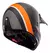 Capacete Custom Bieffe Moto X Eternal Cinza/Laranja Fosco (Old School) - loja online