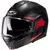 Capacete Modular HJC I100 Beis Preto/Vermelho (Viseira Solar) - comprar online