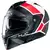 Capacete Modular HJC I90 Hollen Grafite/Vermelho/Branco (Viseira Solar) - comprar online