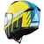 Capacete Modular Texx Kratos Cyber Azul/Amarelo Fosco (Viseira Solar) - loja online