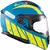 Capacete Modular Texx Kratos Cyber Azul/Amarelo Fosco (Viseira Solar) - Up Moto - Seu Esporte Começa Aqui!