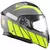 Capacete Modular Texx Kratos Cyber Cinza/Verde Fosco (Viseira Solar) - Up Moto - Seu Esporte Começa Aqui!