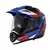 Capacete Trilha X11 Crossover Adventure Azul/Vermelho/Branco (Viseira Solar) - comprar online