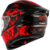 Capacete KYT Striker 2V Neutron Vermelho Flúor (Viseira Solar) - loja online