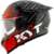Capacete KYT Striker 2V Flaming Vermelho (Viseira Solar) - comprar online