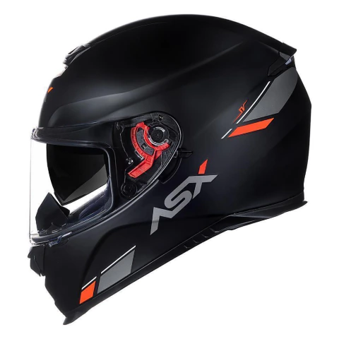 Capacete Asx Eagle Sv Solid Preto Fosco Grafite Vermelho