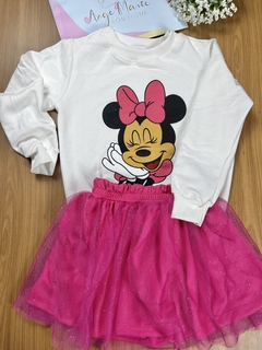 Conjunto saia Tule rosa