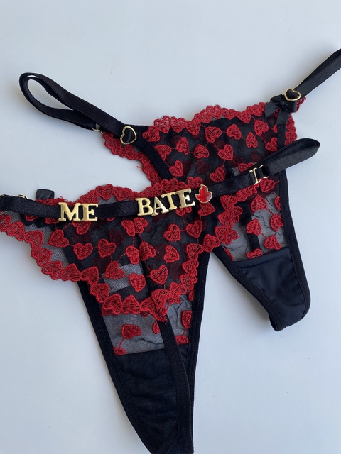 Calcinha Fio Corações Personalizada - comprar online