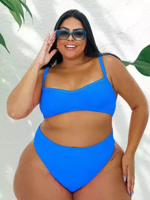 Biquini Hot Pants Plus Azul - comprar online