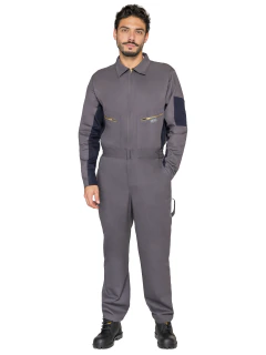 Overol Americano Bicolor Gabardina Manga Larga para Trabajo