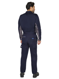 Overol Americano Bicolor Gabardina Manga Larga para Trabajo - Uniformes Andrea