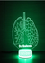 Luminária Pneumologista Pulmão (Material Acrílico c/luzes Led e base com 7 cores) - PROMART Personalização® | Solução criativa em artigos personalizados
