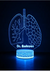 Luminária Pneumologista Pulmão (Material Acrílico c/luzes Led e base com 7 cores) - comprar online