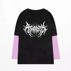 Camiseta Oversize con estampado de letras relámpago unisex - FLEETING FAD