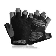 Guantes antideslizantes de medio dedo para gimnasio