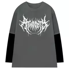 Imagen de Camiseta Oversize con estampado de letras relámpago unisex