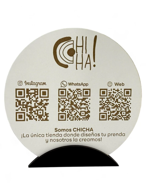 Cartel Multi QR Redondo: Redes, alias, web, QR pagos - comprar online