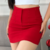 Shorts Saia Viscose Vermelho