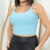 Cropped Alcinha Regata Azul - Cores disponíveis