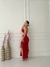 Vestido Midi Vermelho Fenda com Abertura - comprar online