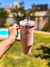 Quencher Rosa - Vaso con manija de 1200ml - Acero Inoxidable - Tapa con Pico y Bombilla - comprar online