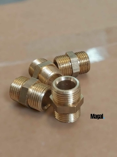 Rosca con tuerca de bronce para Gas. Pack 5 und.