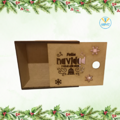 Caja Para Regalo Con Motivo Navideño - comprar online