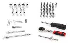 Kit Jogo Soquete 57 Pcs Aco Crv 1/4 Catraca Chave Com Maleta na internet