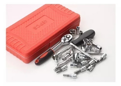 Kit Jogo Soquete 57 Pcs Aco Crv 1/4 Catraca Chave Com Maleta - comprar online