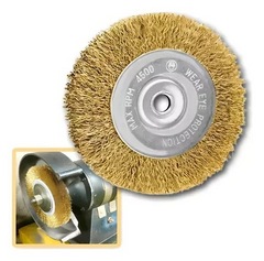 Escova De Aço Circular 6 Pol X 7/8 Pol Para Moto Esmeril c/ Adaptadores - comprar online