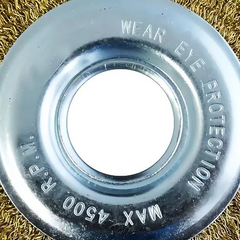 Escova De Aço Circular 6 Pol X 7/8 Pol Para Moto Esmeril c/ Adaptadores - alfferramentas