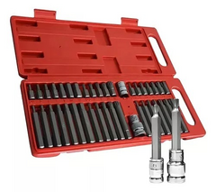 Jogo Bits Torx Allen Multidentado 40 Peças Aço Cromo