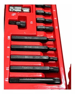 Jogo Bits Multidentado 11 Peças Encaixe 1/2'' Aço Cromo