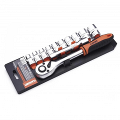 Jogo Soquete Sextavado 12 peças c/ catraca 1/2'' - comprar online