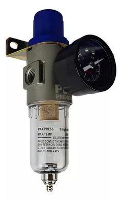 Filtro Regulador De Agua E Ar Com Manometro Encaixe 1/4 PRO-004 - alfferramentas