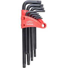 Jogo Chave Torx Em L Longo 9 peças T10 a T50 Corneta
