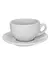 SET 6 TAZA 200 CC CON PLATO BLANCO