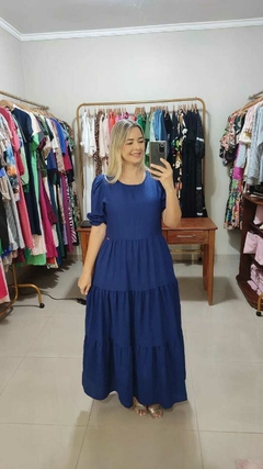 Vestido Longo em Viscose Marant - Renata Help Chick - Elaine Cristina Moda Feminina