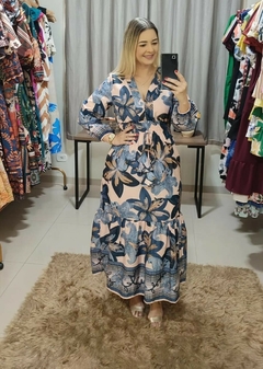 Vestido Modelo Kimono Manga Longa na internet