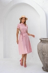 Vestido Chemise Listrado Erica (Rosa)