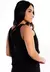 Blusa Feminina Com Tomara que Caia Transparencia Preta E Cropped - comprar online