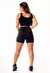 Feminino Short Preto com Detalhe em Vivo Branco Cintura Alta e Cropped Regata Academia Conjunto Fitness - comprar online