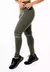 Calça Legging com Detalhes em Vivo Branco Cintura Alta Fitness Academia Verde Militar - comprar online