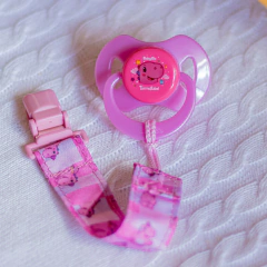 Prendedor de Chupetas com Super Fecho Rosa – TurmaTube - comprar online