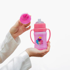 Super Copo Treinamento 400ml com Alças Rosa – TurmaTube - comprar online