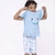 Pijama No Mundo da Lua KIDS Nino Azul Carinha - TurmaTube - comprar online